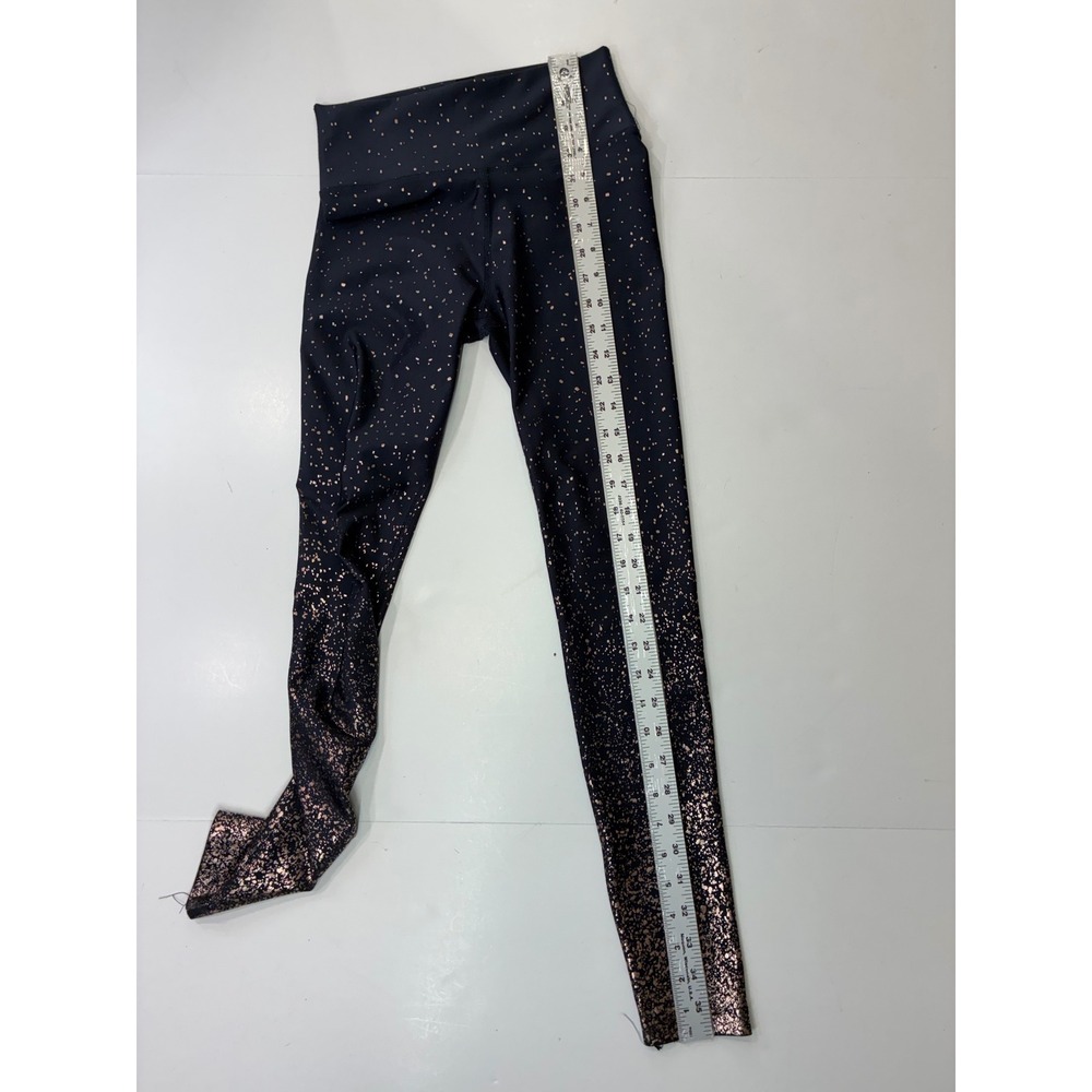 Sold.   Peloton Womens Small Rose Gold Metallic Speckled High Waisted Leggings - Picture 6 of 9